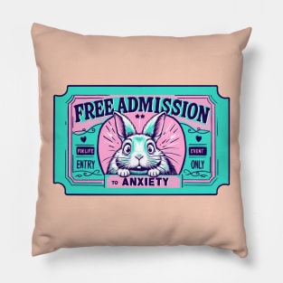Anxiety Admission Ticket Pillow
