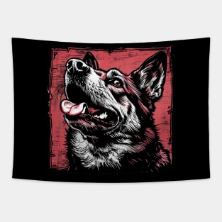 Retro Art German Shepherd Dog Lover Tapestry