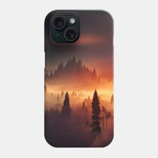 Dreamy forest landscape Phone Case