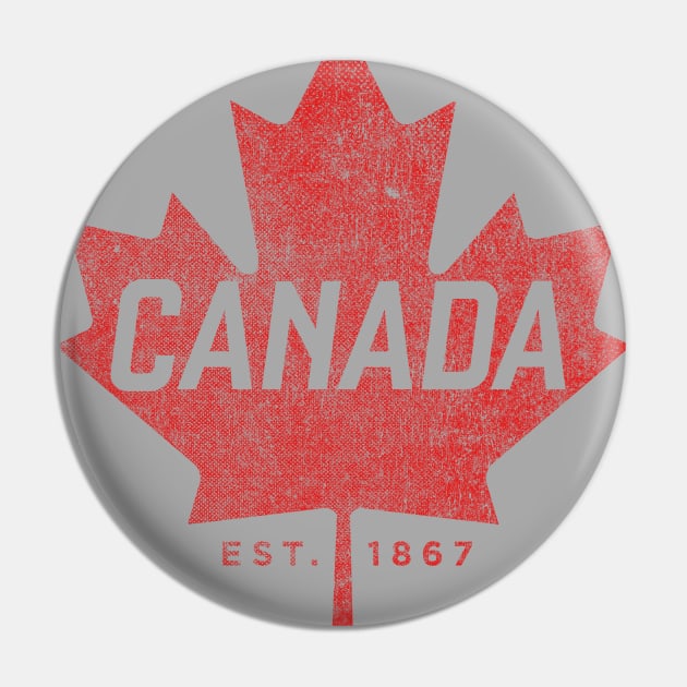  Canada Est. 1867 Vintage Faded Canada Maple Leaf