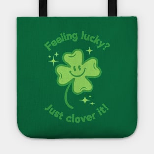 Cute four leaf lucky clover Tote