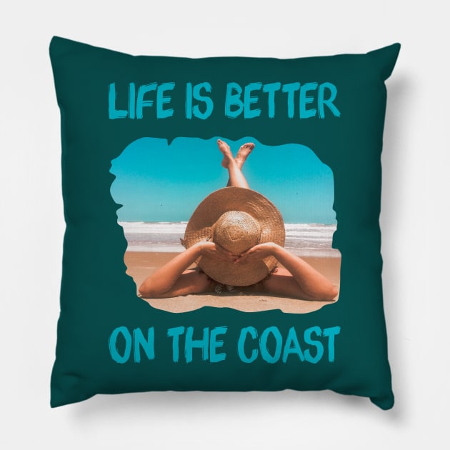 Life is better on the Coast Pillow by Blended Designs