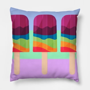 Summer Rainbow Popsicles Pillow