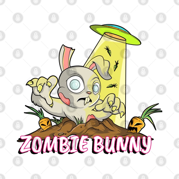 Cute Bunny Zombie Rabbit by Trendy Black Sheep