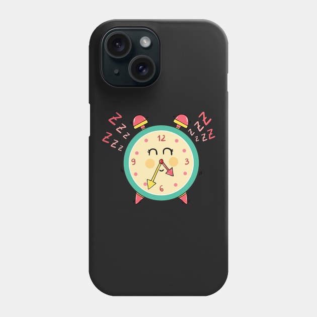 Sleepy clock Phone Case by adrianserghie