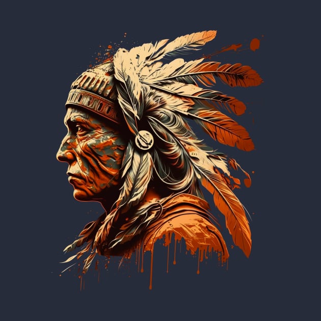 NATIVE AMERICAN INDIAN CHIEF by Wintrly