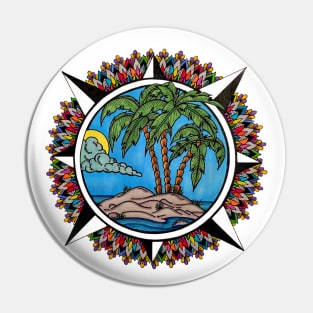 Island Mandala Pin