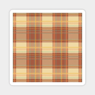 Tartan - Brown, Beige, Turquoise, Orange and Yellow colors Magnet