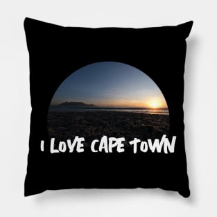 I Love Cape Town Table Mountain Sunset Pillow