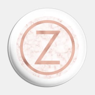 Rose Gold Marble Zeta Pin