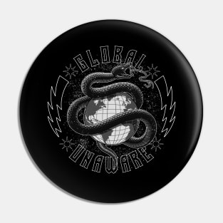 Snake Grab the Globe Pin