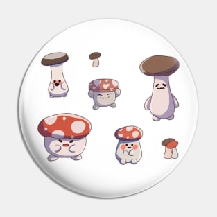 Mushroom sticker set Pin