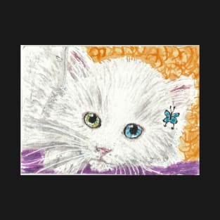 Cute white kitten  cat T-Shirt