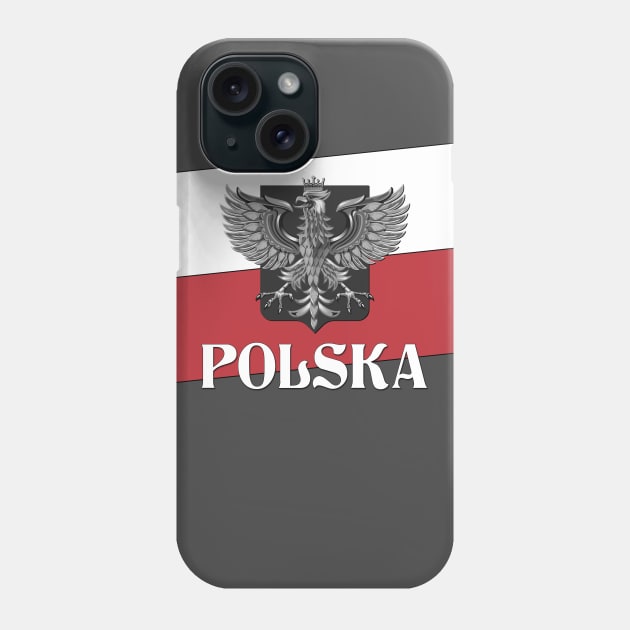 POLSKA - Poland Flag and Shield Phone Case by DreamStatic