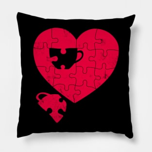 I love coffee and puzzles Pillow