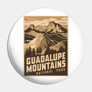 Poster Illustration of Guadalupe Mountains National Park Pin