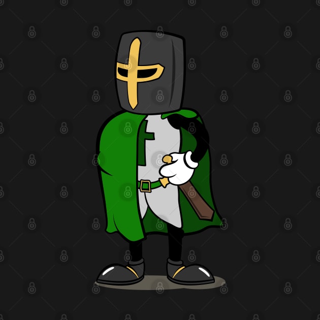 Teutonic Knight Cartoon (Player 3 colors, Green) by Koyaanisqatsian