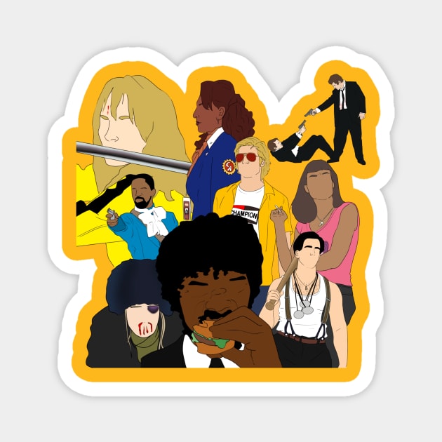 Tarantino Universe Magnet by Julia's Creations