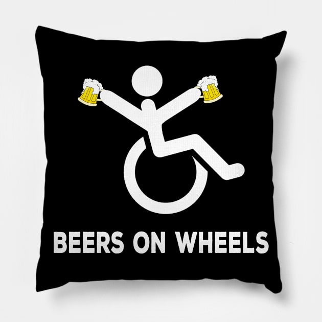 Beers on Wheels Pillow by DeesDeesigns