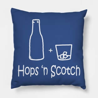 Hops 'n Scotch White Pocket Pillow