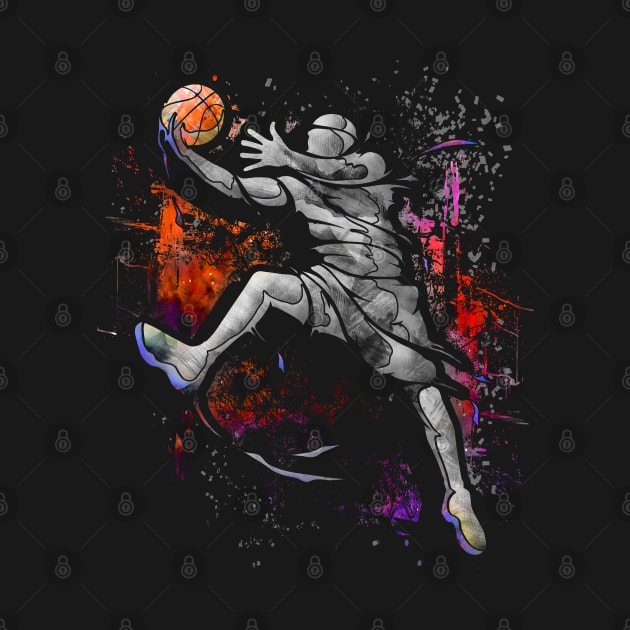 Basketball player - basketball - BBall - slam dunk by BabyYodaSticker