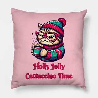 I Love Coffee Christmas And Cats, Cat And Coffee Pillow