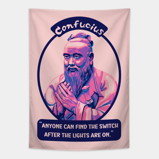 Confucius Portrait and Quote Tapestry by Slightly Unhinged