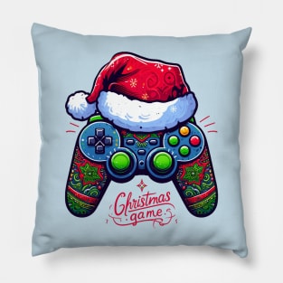 Video Game Controller Christmas Santa Gamer Boys Pillow