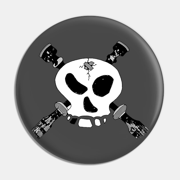 Skull & Cross-Drones Original Pin by Lonely_Busker89