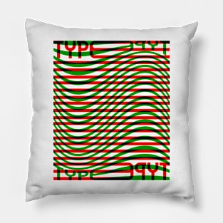 Type Wave (Red Green Black) Pillow