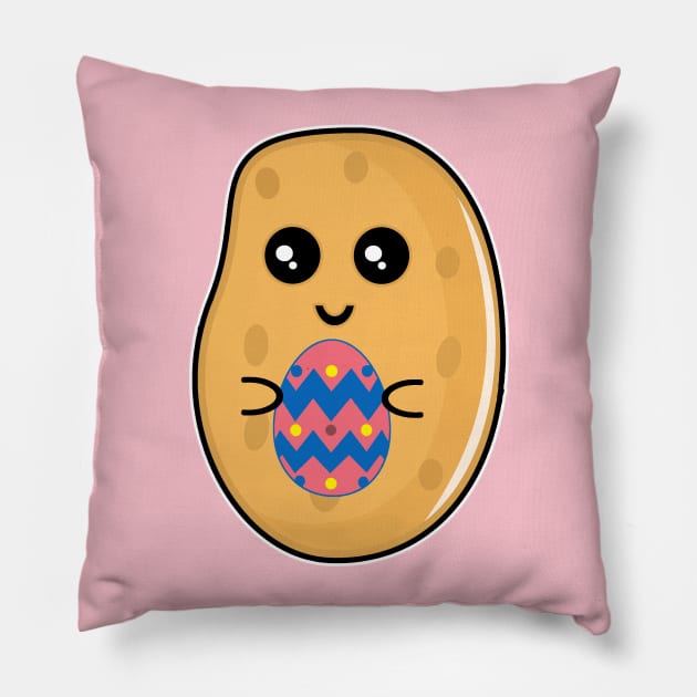 Potato with Easter Egg Pillow by LunaMay