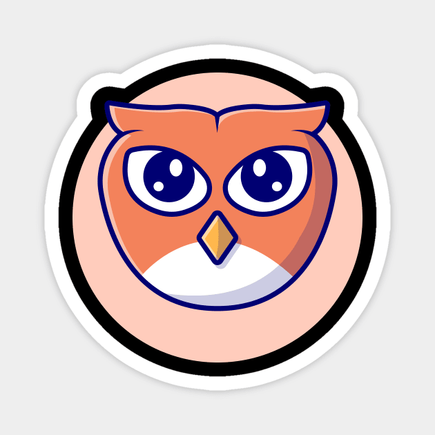 Cute Owl Cartoon Vector Icon Illustration (2) Magnet by Catalyst Labs