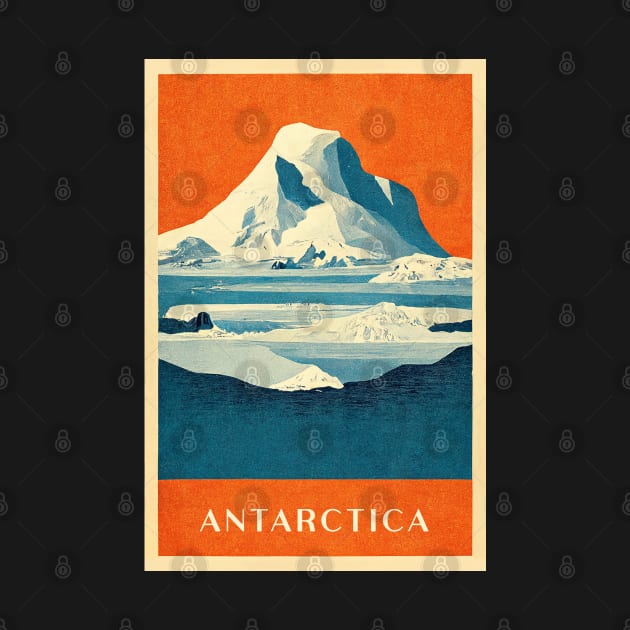 Antarctica Retro Travel by Retro Travel Design