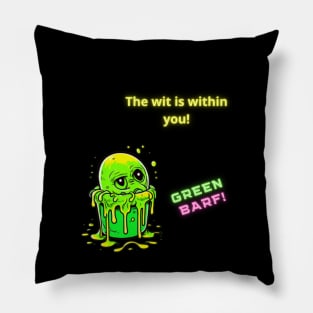 Neon Green Slime Delight: A Captivating Design in a Miniature Bucket Pillow