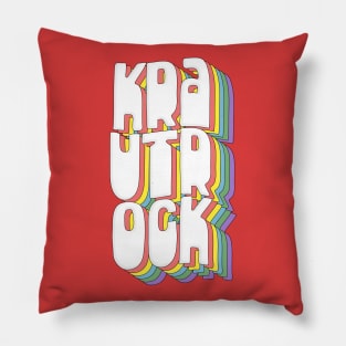 Krautrock // Retro Typography Design Pillow