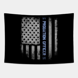 Probation Officer Us Flag Tapestry