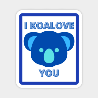 I Koalove You - Cute Blue Koala Magnet