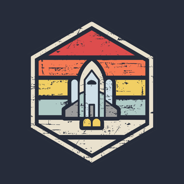 Retro Badge Space Shuttle by rojakdesigns