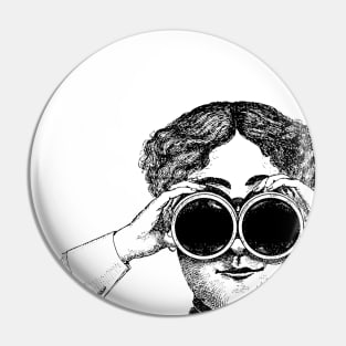 Steampunk  Vintage Illustration Pin