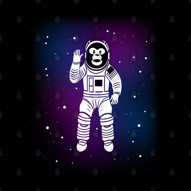 Monkey Astronaut in Space by ArtFactoryAI