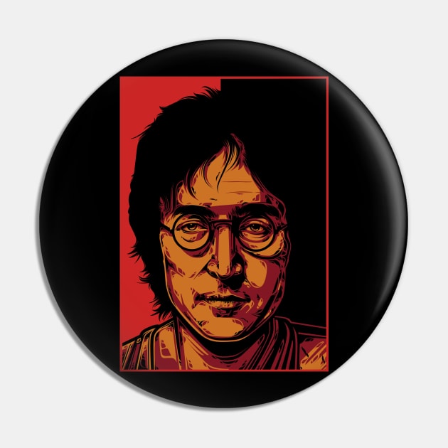 John Lennon Pop Art Pin by Adrielvector Gallery