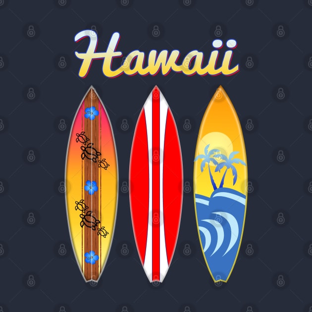 Surfboards Hawaii Islands by macdonaldcreativestudios