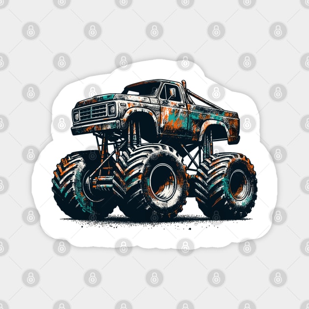 Monster Truck Magnet by Vehicles-Art