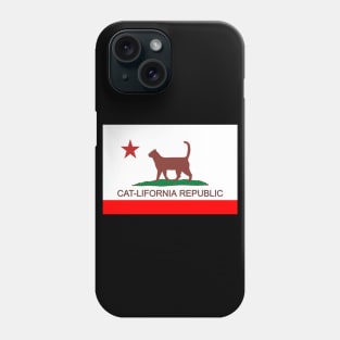 CAT lifornia flag Phone Case