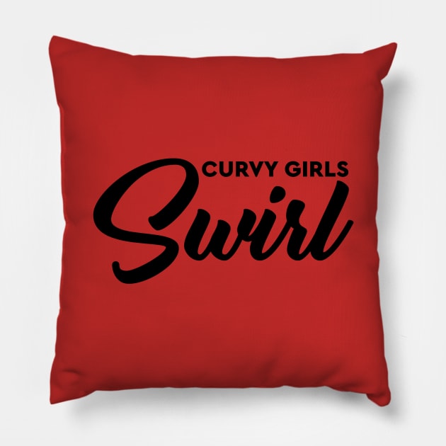 Curvy Girls Swirl Pillow by CurvyGirlsSwirl2018