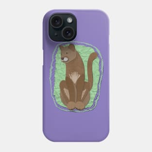 Paper craft mountain lion Phone Case