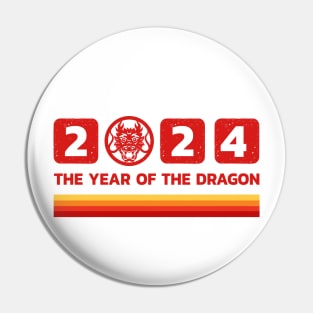 happy new year 2024 vintage dragon Chinese Pin