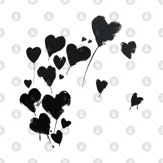 Hearts love graphic art by Sara-Design2