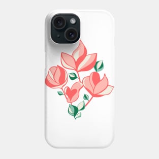 Delicate coral flowers Phone Case