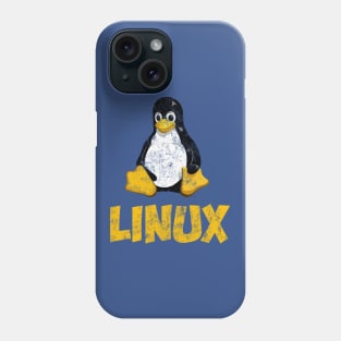 Vintage Linux Logo Tux Phone Case